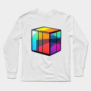 Rubic Cube Neon Shadow Silhouette Anime Style Collection No. 386 Long Sleeve T-Shirt